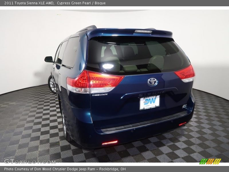 Cypress Green Pearl / Bisque 2011 Toyota Sienna XLE AWD