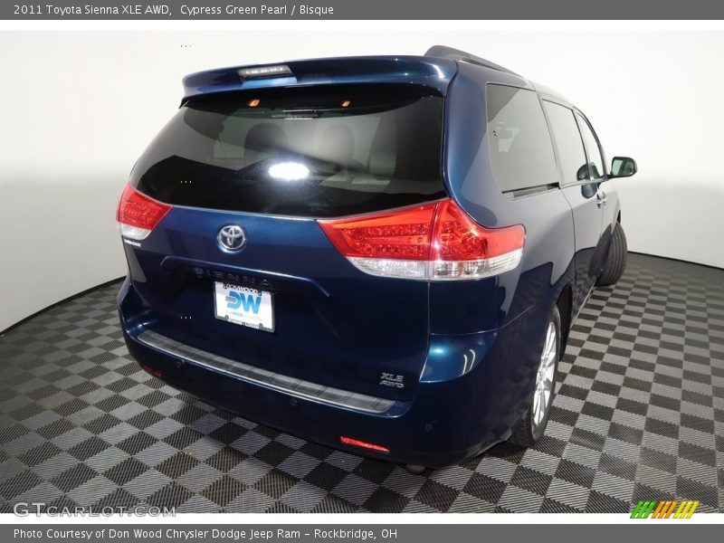 Cypress Green Pearl / Bisque 2011 Toyota Sienna XLE AWD