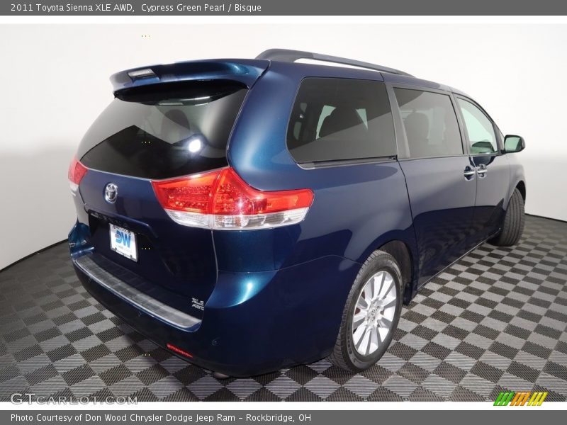 Cypress Green Pearl / Bisque 2011 Toyota Sienna XLE AWD