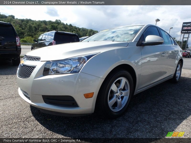 Champagne Silver Metallic / Medium Titanium 2014 Chevrolet Cruze LT