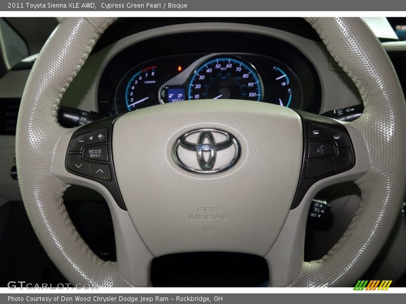 Cypress Green Pearl / Bisque 2011 Toyota Sienna XLE AWD