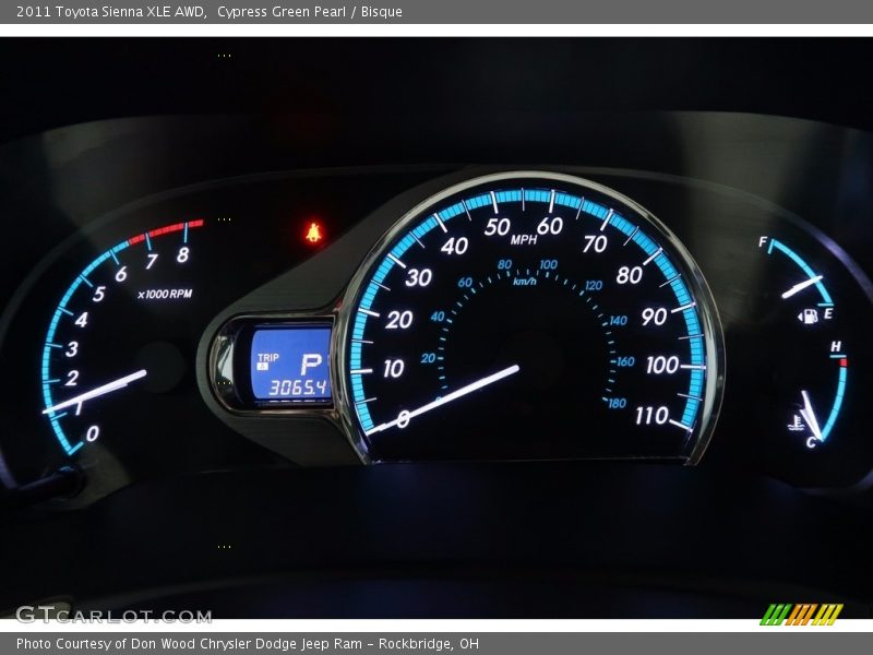 Cypress Green Pearl / Bisque 2011 Toyota Sienna XLE AWD