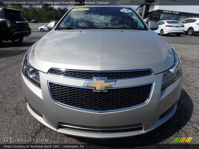 Champagne Silver Metallic / Medium Titanium 2014 Chevrolet Cruze LT