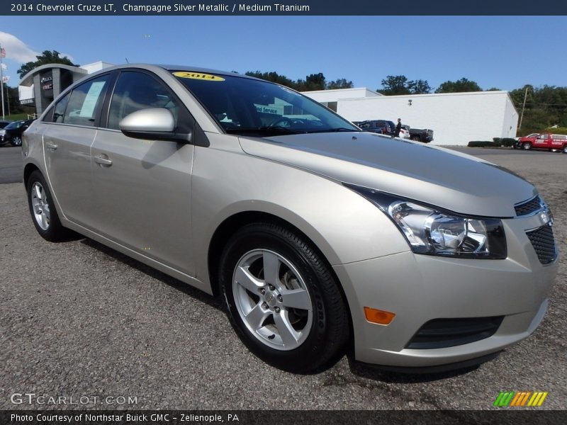 Champagne Silver Metallic / Medium Titanium 2014 Chevrolet Cruze LT