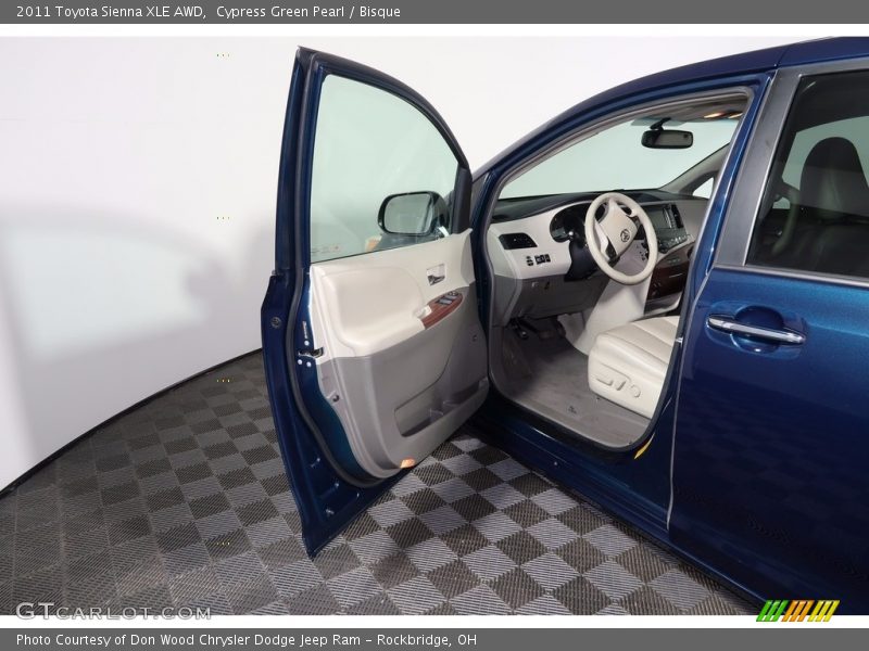 Cypress Green Pearl / Bisque 2011 Toyota Sienna XLE AWD