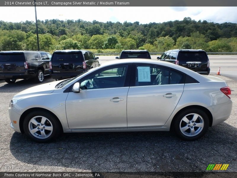 Champagne Silver Metallic / Medium Titanium 2014 Chevrolet Cruze LT