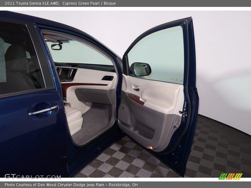 Cypress Green Pearl / Bisque 2011 Toyota Sienna XLE AWD
