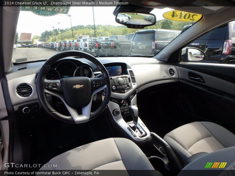 Champagne Silver Metallic / Medium Titanium 2014 Chevrolet Cruze LT
