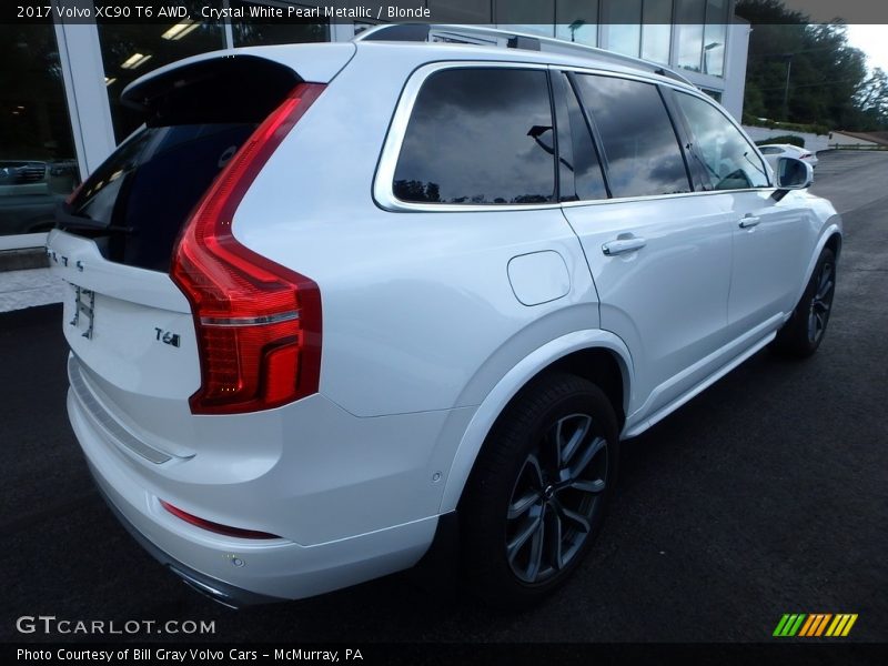 Crystal White Pearl Metallic / Blonde 2017 Volvo XC90 T6 AWD