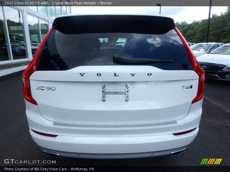Crystal White Pearl Metallic / Blonde 2017 Volvo XC90 T6 AWD