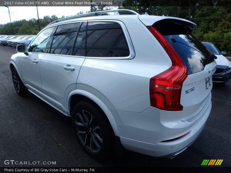 Crystal White Pearl Metallic / Blonde 2017 Volvo XC90 T6 AWD