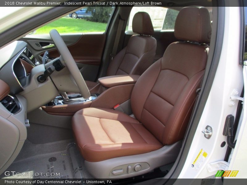 Iridescent Pearl Tricoat / Dark Atmosphere/Loft Brown 2018 Chevrolet Malibu Premier