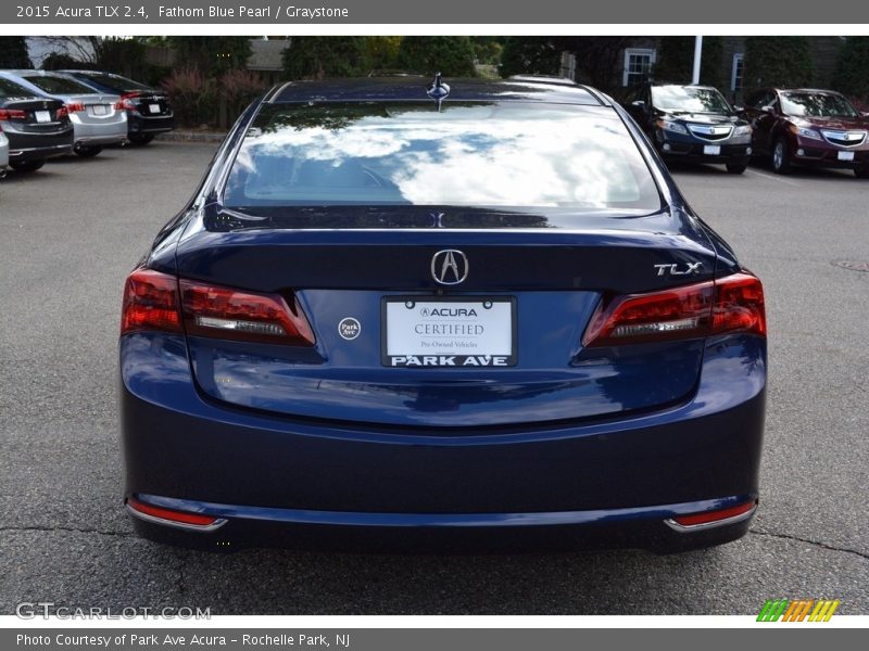 Fathom Blue Pearl / Graystone 2015 Acura TLX 2.4