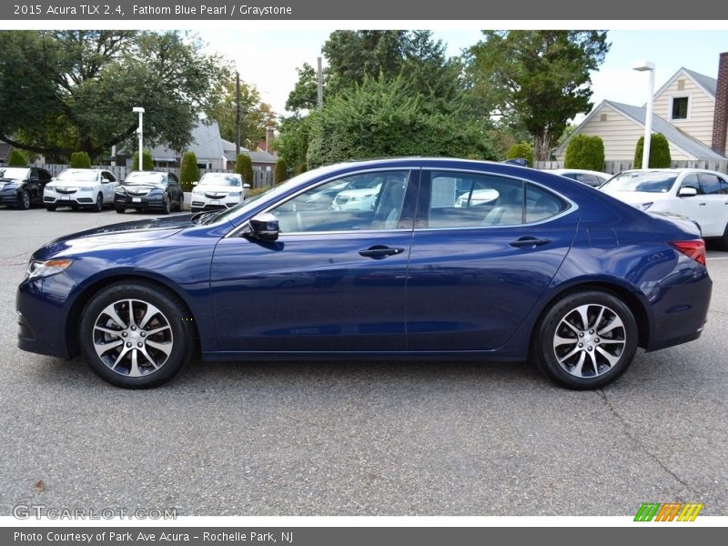 Fathom Blue Pearl / Graystone 2015 Acura TLX 2.4