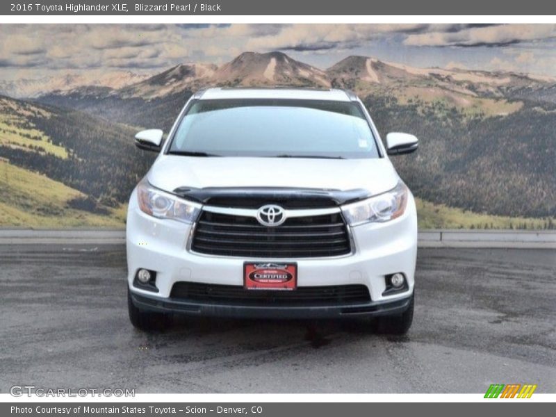 Blizzard Pearl / Black 2016 Toyota Highlander XLE