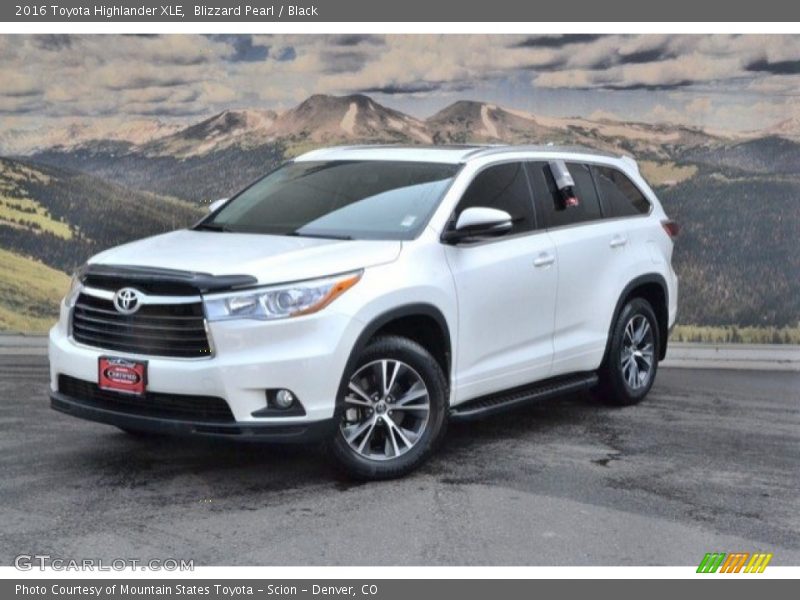 Blizzard Pearl / Black 2016 Toyota Highlander XLE