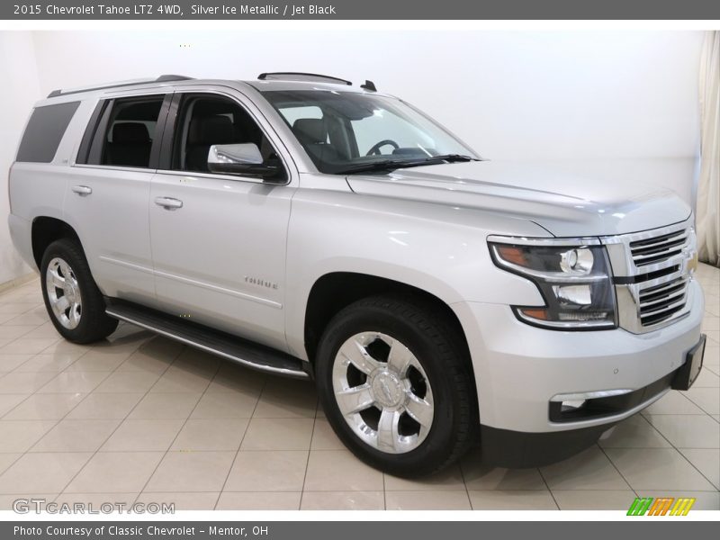 Silver Ice Metallic / Jet Black 2015 Chevrolet Tahoe LTZ 4WD