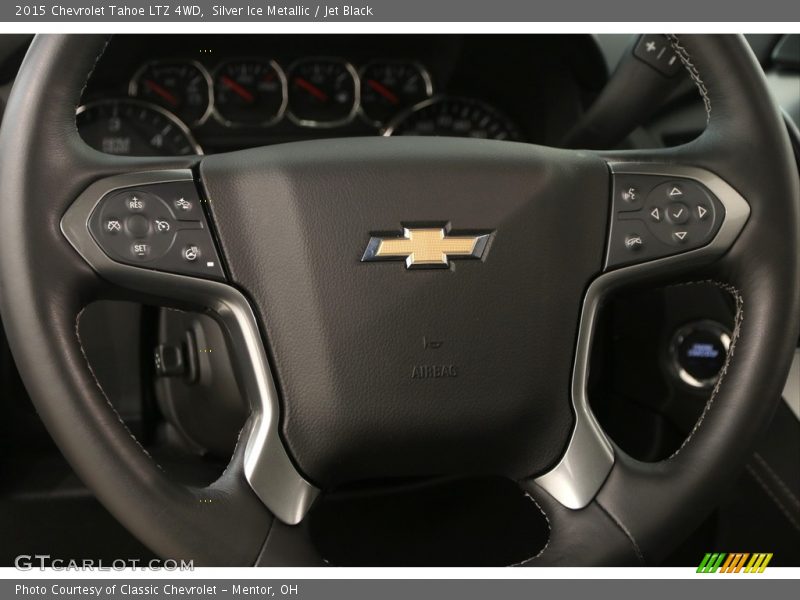 Silver Ice Metallic / Jet Black 2015 Chevrolet Tahoe LTZ 4WD