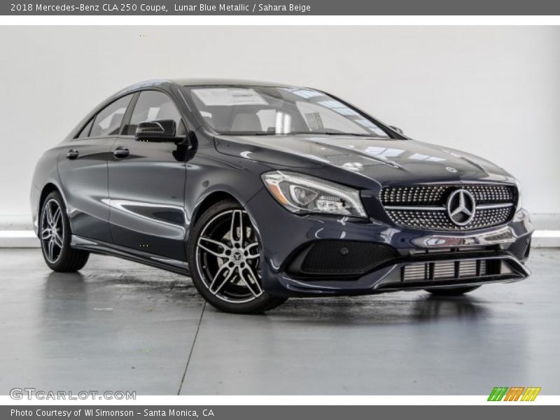 Lunar Blue Metallic / Sahara Beige 2018 Mercedes-Benz CLA 250 Coupe