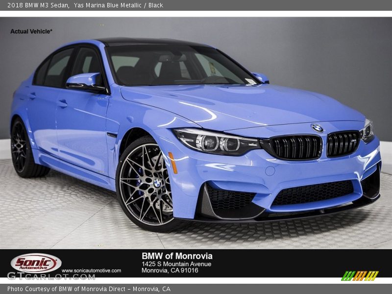 Yas Marina Blue Metallic / Black 2018 BMW M3 Sedan