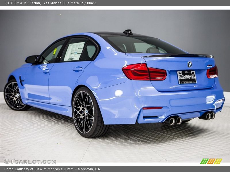 Yas Marina Blue Metallic / Black 2018 BMW M3 Sedan