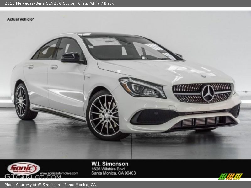 Cirrus White / Black 2018 Mercedes-Benz CLA 250 Coupe