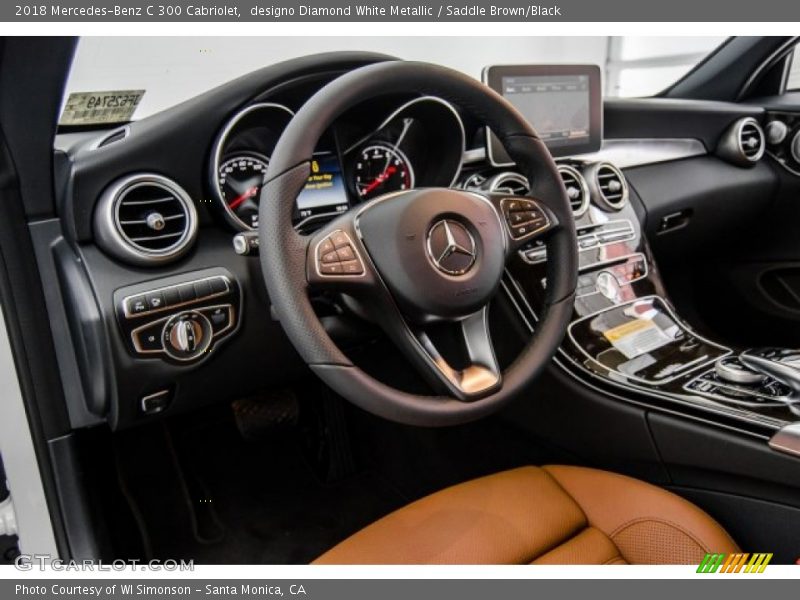 designo Diamond White Metallic / Saddle Brown/Black 2018 Mercedes-Benz C 300 Cabriolet