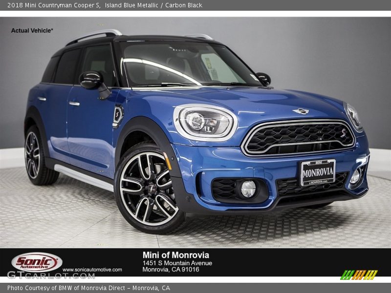 Island Blue Metallic / Carbon Black 2018 Mini Countryman Cooper S