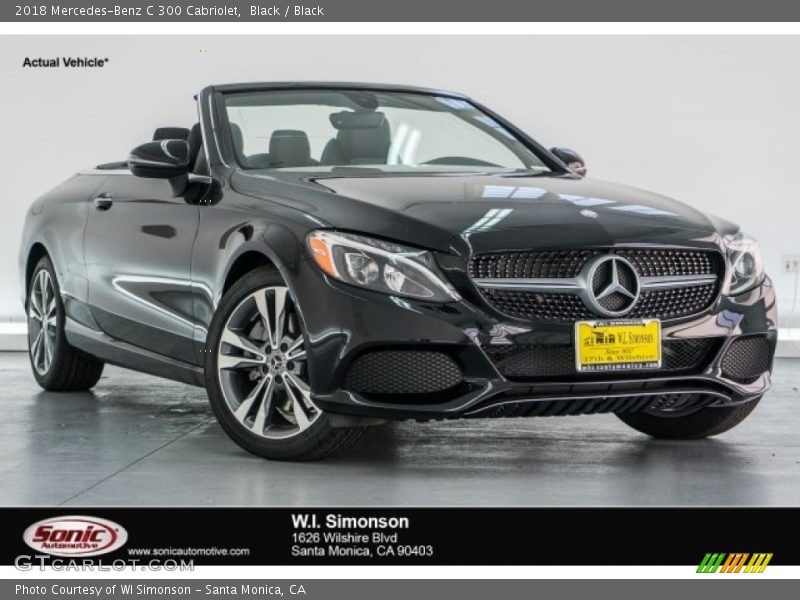 Black / Black 2018 Mercedes-Benz C 300 Cabriolet