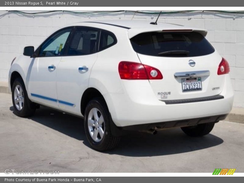 Pearl White / Gray 2013 Nissan Rogue S
