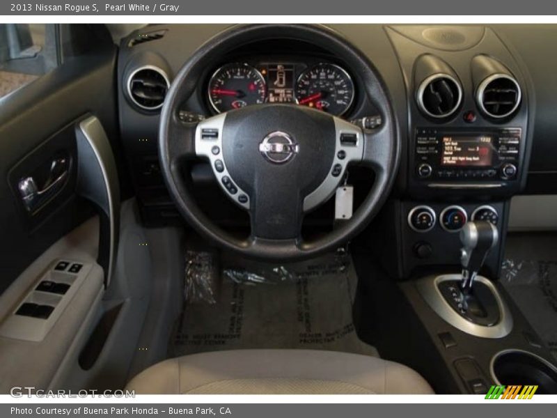 Pearl White / Gray 2013 Nissan Rogue S