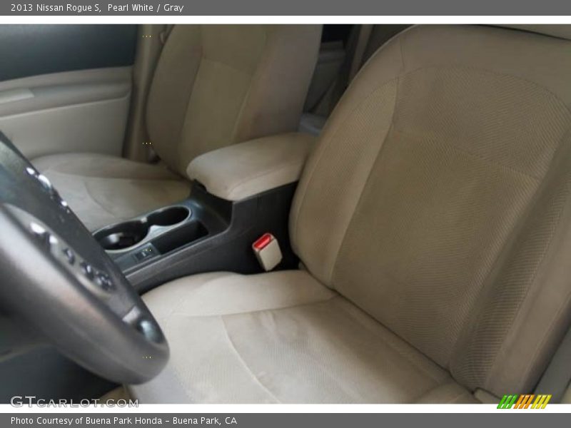 Pearl White / Gray 2013 Nissan Rogue S