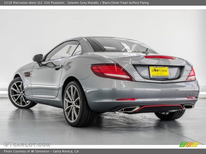 Selenite Grey Metallic / Black/Silver Pearl w/Red Piping 2018 Mercedes-Benz SLC 300 Roadster