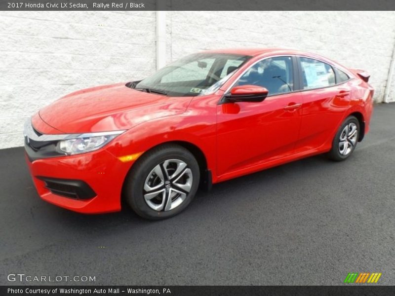 Rallye Red / Black 2017 Honda Civic LX Sedan