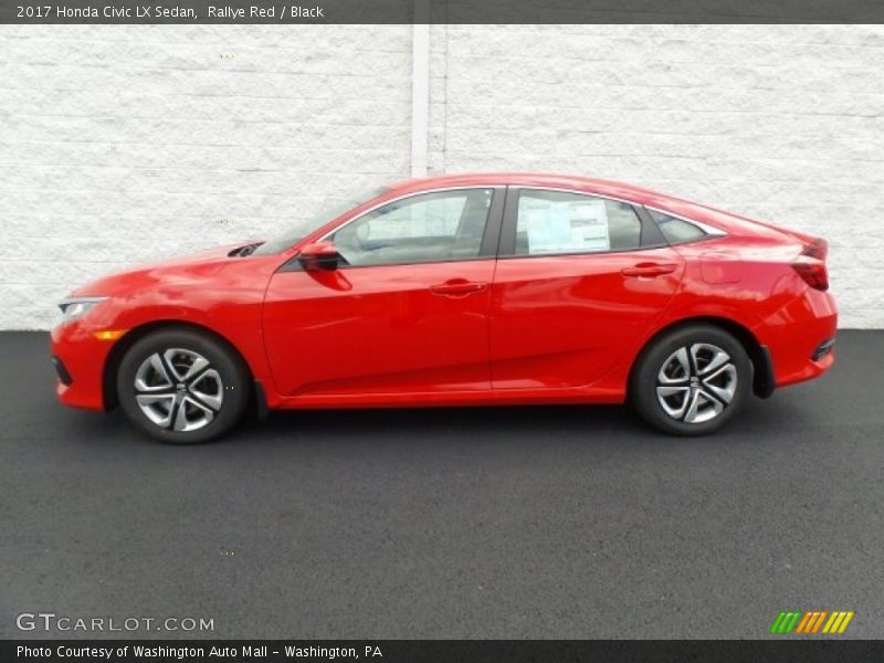 Rallye Red / Black 2017 Honda Civic LX Sedan
