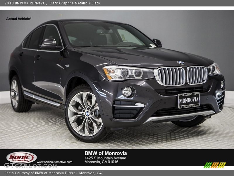 Dark Graphite Metallic / Black 2018 BMW X4 xDrive28i