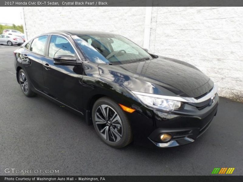Crystal Black Pearl / Black 2017 Honda Civic EX-T Sedan