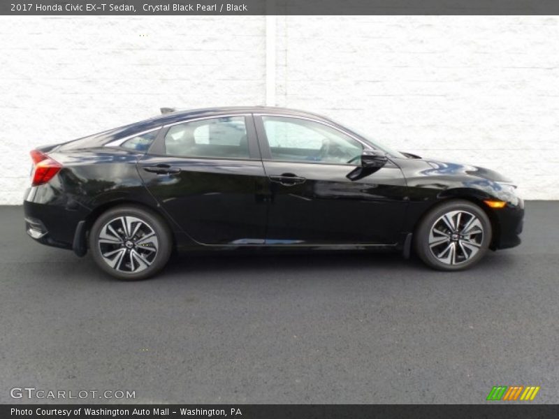 Crystal Black Pearl / Black 2017 Honda Civic EX-T Sedan