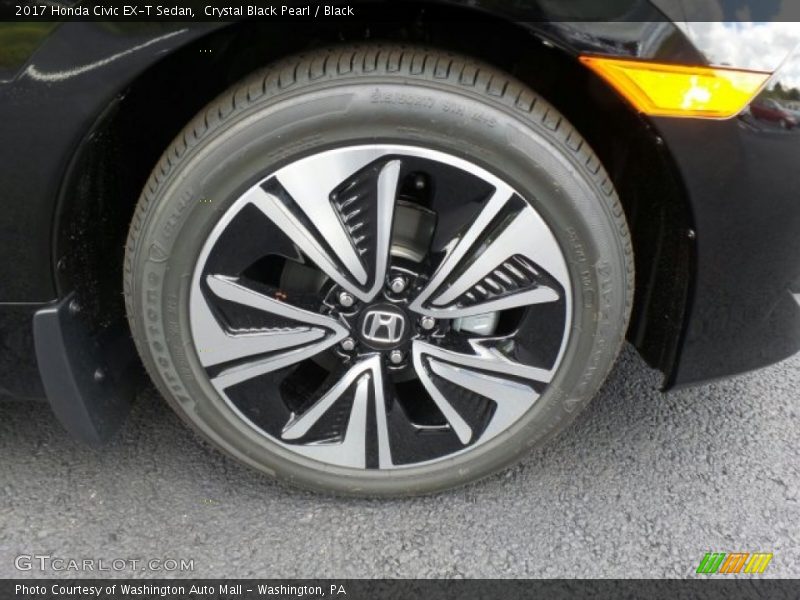Crystal Black Pearl / Black 2017 Honda Civic EX-T Sedan