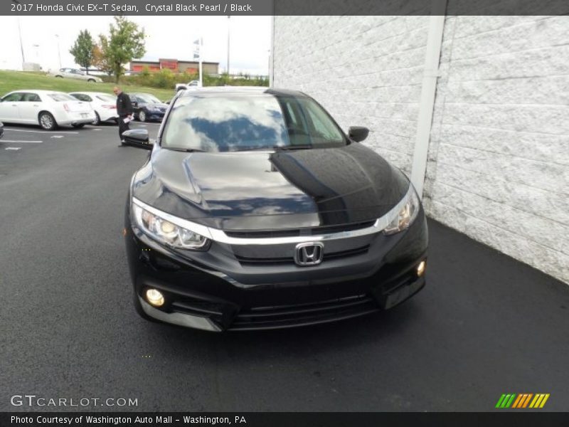 Crystal Black Pearl / Black 2017 Honda Civic EX-T Sedan