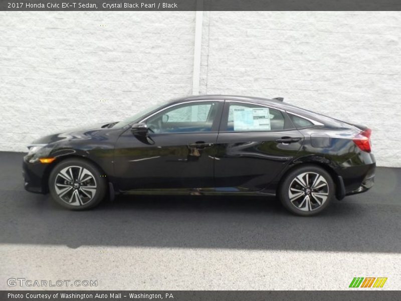 Crystal Black Pearl / Black 2017 Honda Civic EX-T Sedan