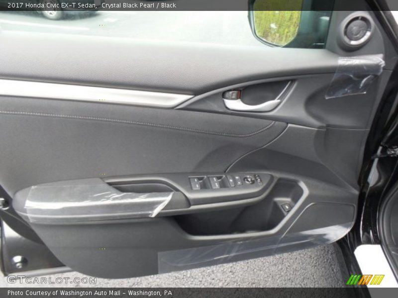 Crystal Black Pearl / Black 2017 Honda Civic EX-T Sedan