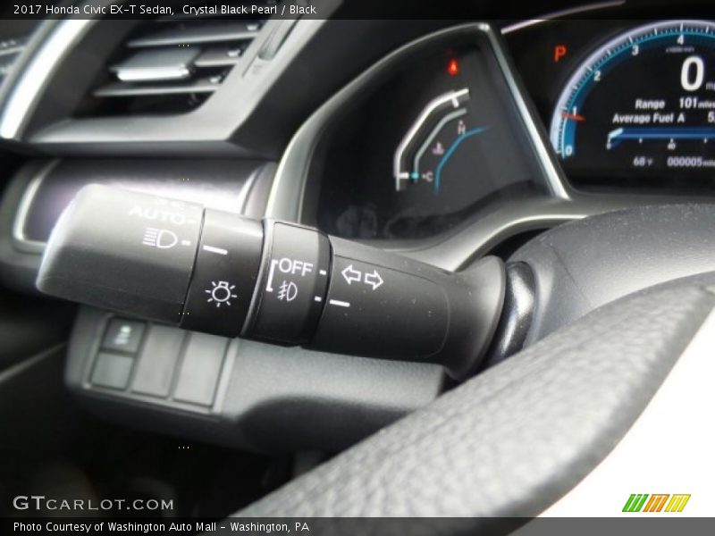 Crystal Black Pearl / Black 2017 Honda Civic EX-T Sedan