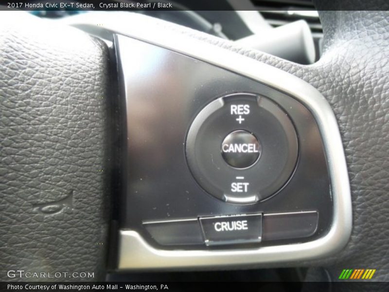 Crystal Black Pearl / Black 2017 Honda Civic EX-T Sedan