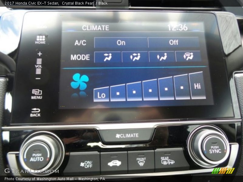 Crystal Black Pearl / Black 2017 Honda Civic EX-T Sedan