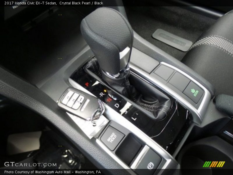 Crystal Black Pearl / Black 2017 Honda Civic EX-T Sedan