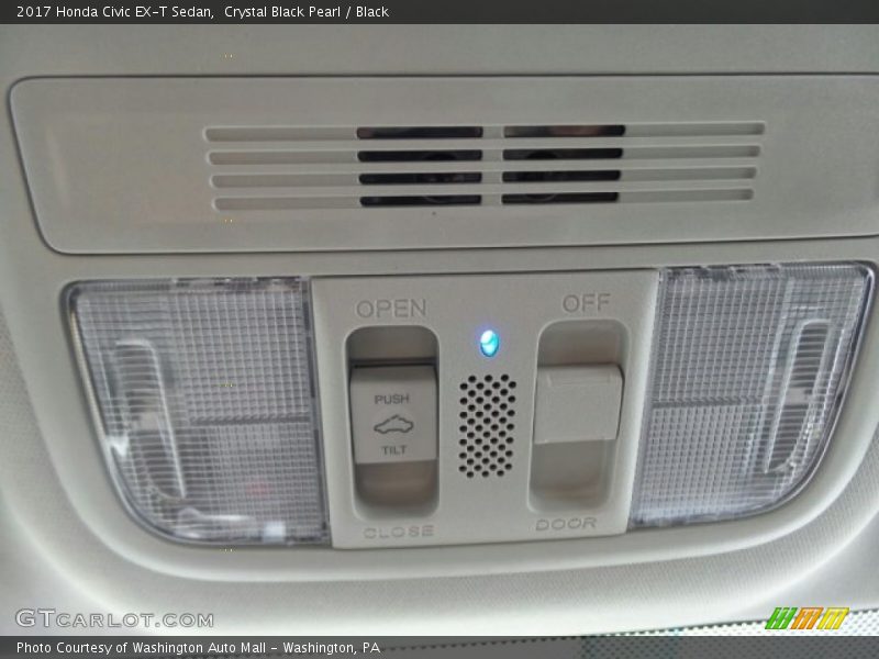 Crystal Black Pearl / Black 2017 Honda Civic EX-T Sedan