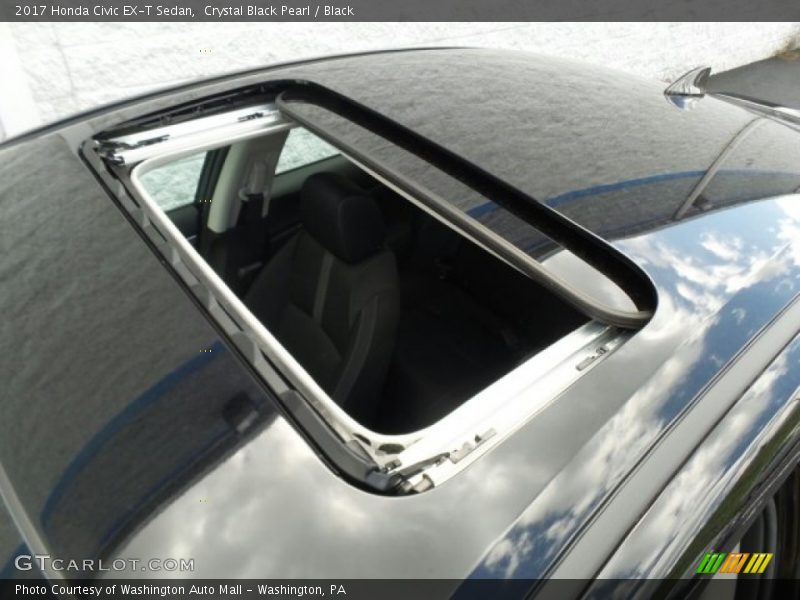 Crystal Black Pearl / Black 2017 Honda Civic EX-T Sedan