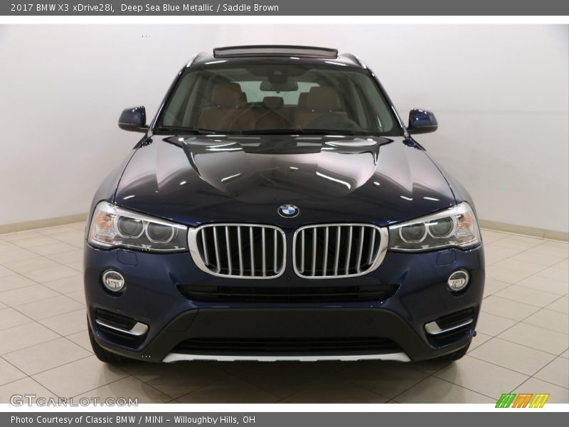 Deep Sea Blue Metallic / Saddle Brown 2017 BMW X3 xDrive28i
