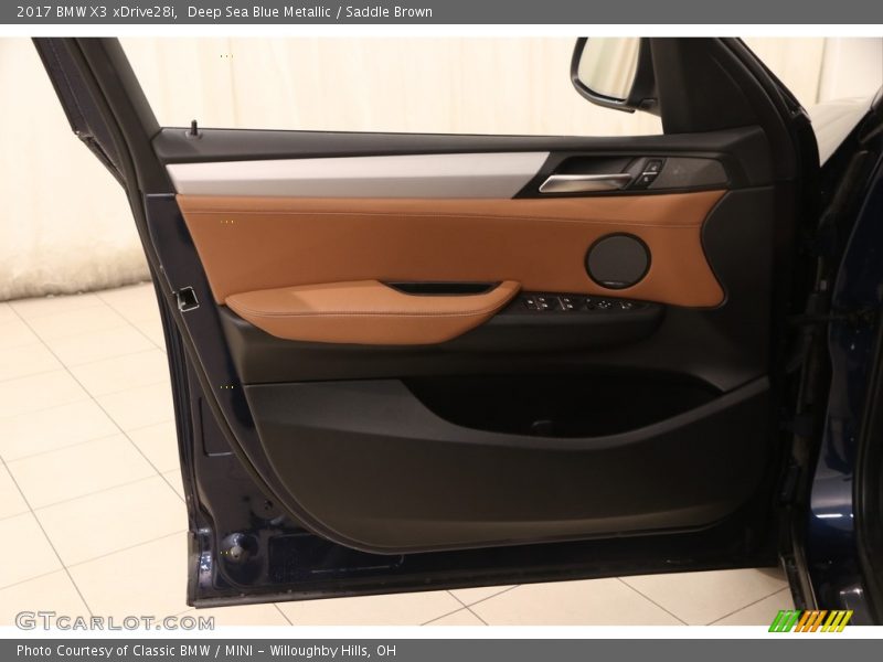 Deep Sea Blue Metallic / Saddle Brown 2017 BMW X3 xDrive28i